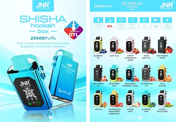 JNR Shisha Hookah Box 20500 Disposable Vape